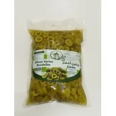 Olives vertes rondelles 250g tassaout