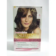 Coloration triple soin excellence crème 4 châtain . l&rsquo;oréal