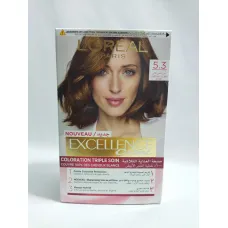 Coloration triple soin excellence crème 5.3 châtain clair doré . l&rsquo;oréal