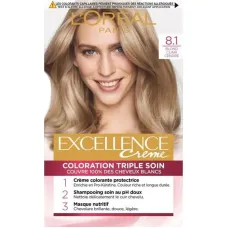 Excellence coloration triple soin 8.1 blond clair cendre