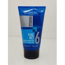 L&rsquo;oréal paris studio line 6 pure wet gel effet mouillé 150ml
