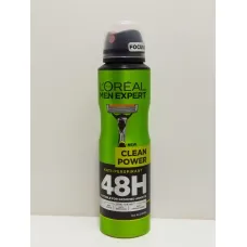 L&rsquo;oréal déodorant spray pour homme clean power 150ml