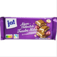 Chocolat alpen vollmilch traube_nuss 100g . ja!