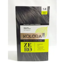 Crème colorante sans ammoniaque kolora zéro 1.0 infinty black