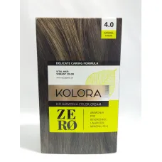 Crème colorante sans ammoniaque kolora zéro 4.0 natural cocoa