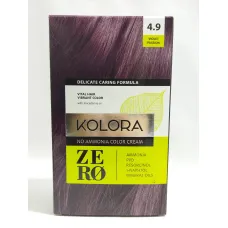 Crème colorante sans ammoniaque kolora zéro 4.9 violet passion