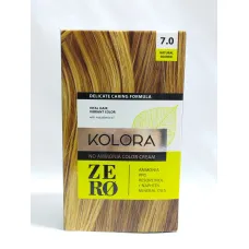 Crème colorante sans ammoniaque kolora zéro 7.0 natural blonde