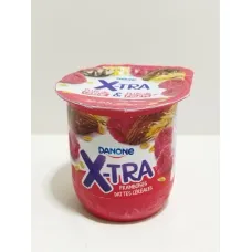 Yaourt x-tra framboise dattes céréales . danone