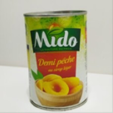 Demi pêche au sirop léger mido 410g