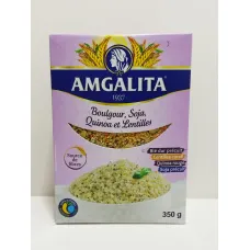 Boulgour , soja , quinoa et lentilles 350g amgalita
