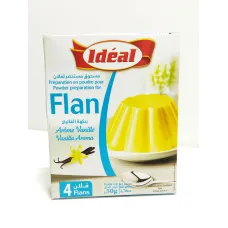 Préparation en poudre pour flan arôme vanille 50g idéal Préparation en poudre pour flan arôme vanille 50g idéal