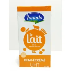 Lait demi-écrémé uht 500ml jaouda naturel