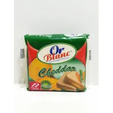 Or blanc fromage tranches cheddar 12u