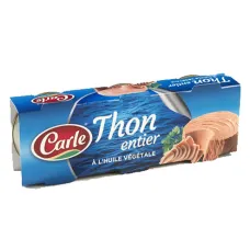 Thon entier huile vegetale 3u carle
