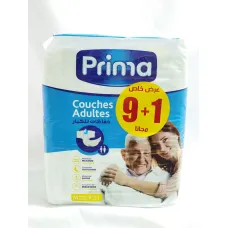 Couches adultes prima médium 9u