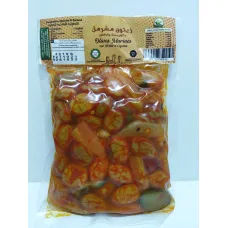 Olives marinés aus hrissa et légumes 250g . al karama
