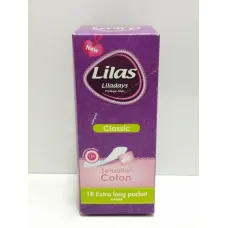 Lilas protège slips classic 18 extra long pocket