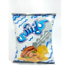 Chips crunchy with hot sausage flavor