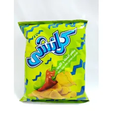 Chips crunchy with chili & lemon flavor