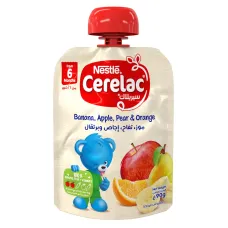 Cerelac banana , apple , pearl & orange 90g nestlé