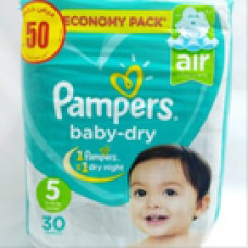 Couches pampers baby dry taille 5 junior (11-25kg) 30u