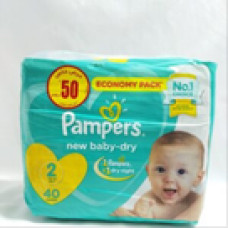 Couches pampers new baby dry taille 2 mini (3-8kg) 40u