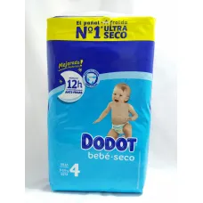 Couches dodot bebé seco taille 4 (9-14kg) 62u