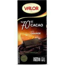 Valor chocolat  70% cacao with orange  100g