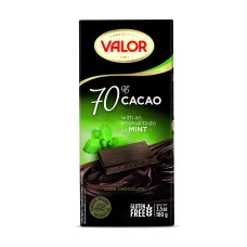 Valor chocolat  70% cacao mint 100g