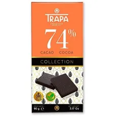 Chocolat cacao 74% trapa 90g