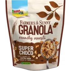 Granola crunchy muesli super choco 500g bona vita