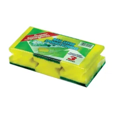 Grooved scouring sponge 3pcs