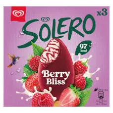 Glace solero red berries x3 pack